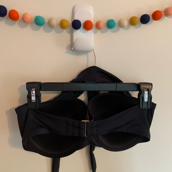 VS Swim Black Convertible Halter Bikini Top Sz 36D - Picture 4 of 6